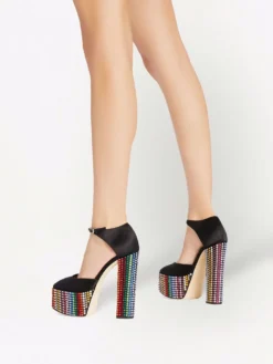 Women Giuseppe Zanotti Bebe Strass Studded Platform Pumps -Giuseppe Zanotti 17713115 37313087 1000