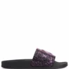 Men Giuseppe Zanotti Brett Crocodile-embossed Metallic Sliders -Giuseppe Zanotti 17713131 37298422 1000