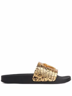 Men Giuseppe Zanotti Brett Crocodile-embossed Sliders