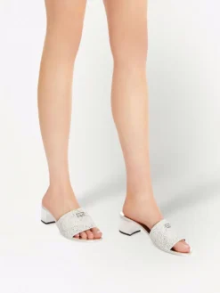 Women Giuseppe Zanotti Embellished Strap Low Heel Sandals -Giuseppe Zanotti 17714034 38797640 1000