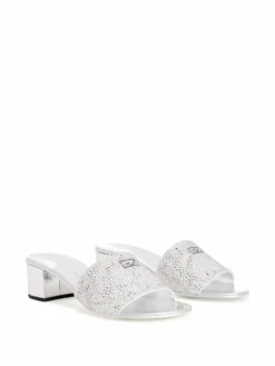 Women Giuseppe Zanotti Embellished Strap Low Heel Sandals -Giuseppe Zanotti 17714034 38797646 1000