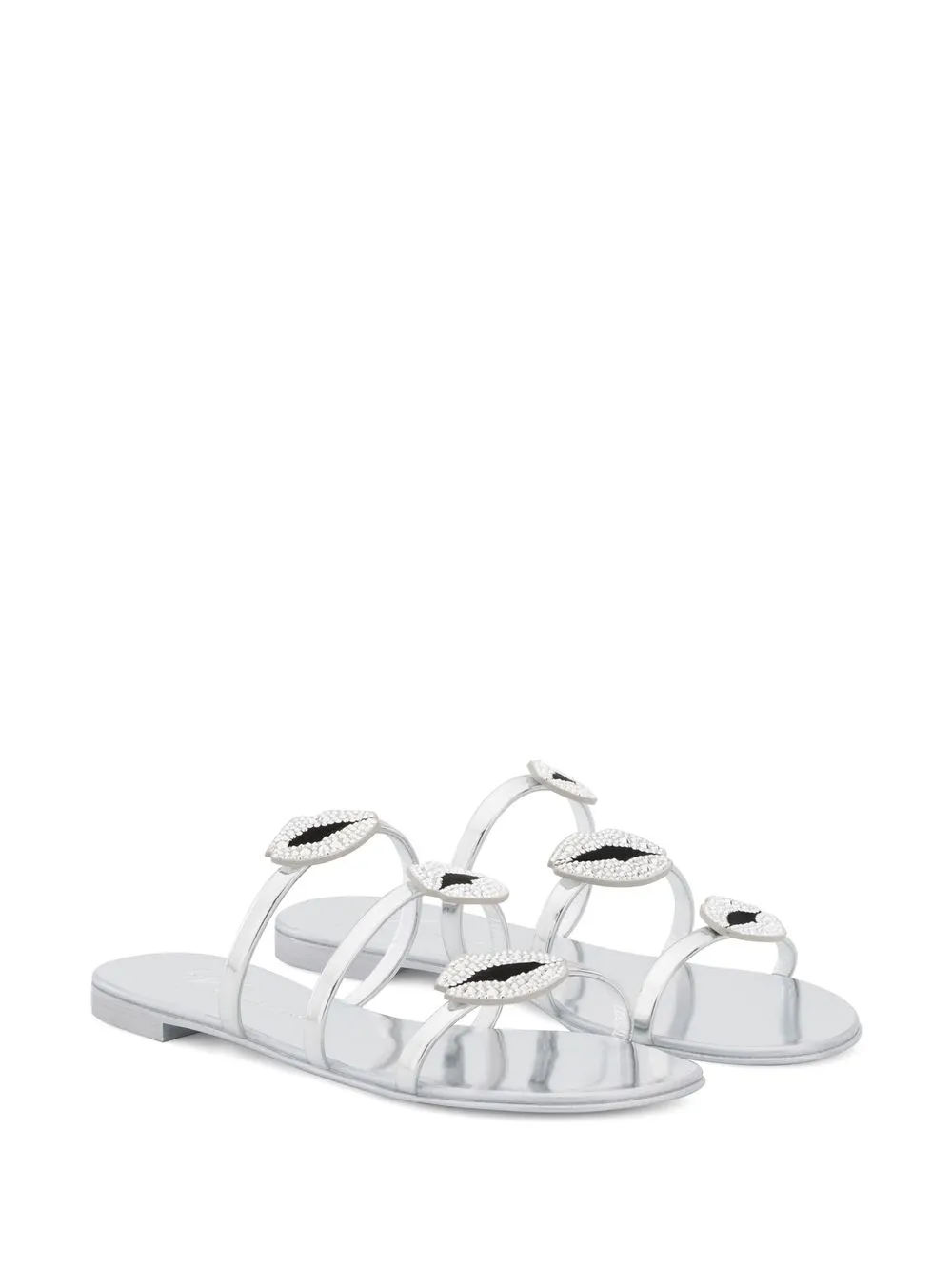 Women Giuseppe Zanotti Anya Bouche-motif Slides 4 Women Giuseppe Zanotti Anya Bouche-motif Slides - Image 2