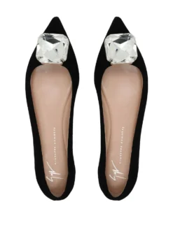 Women Giuseppe Zanotti Aline Crystal-detail Ballerina Shoes -Giuseppe Zanotti 18301161 39102932 1000