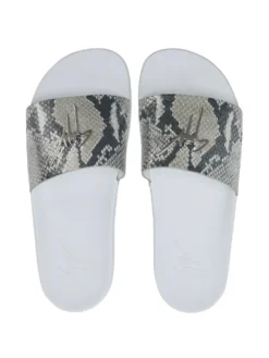 Men Giuseppe Zanotti Brett Snake-print Sliders -Giuseppe Zanotti 18423334 39801610 1000