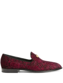 Men Giuseppe Zanotti Jareth Snakeskin-effect Loafers