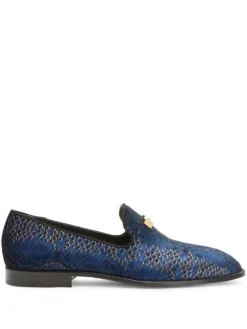 Men Giuseppe Zanotti Jareth Snakeskin-print Loafers