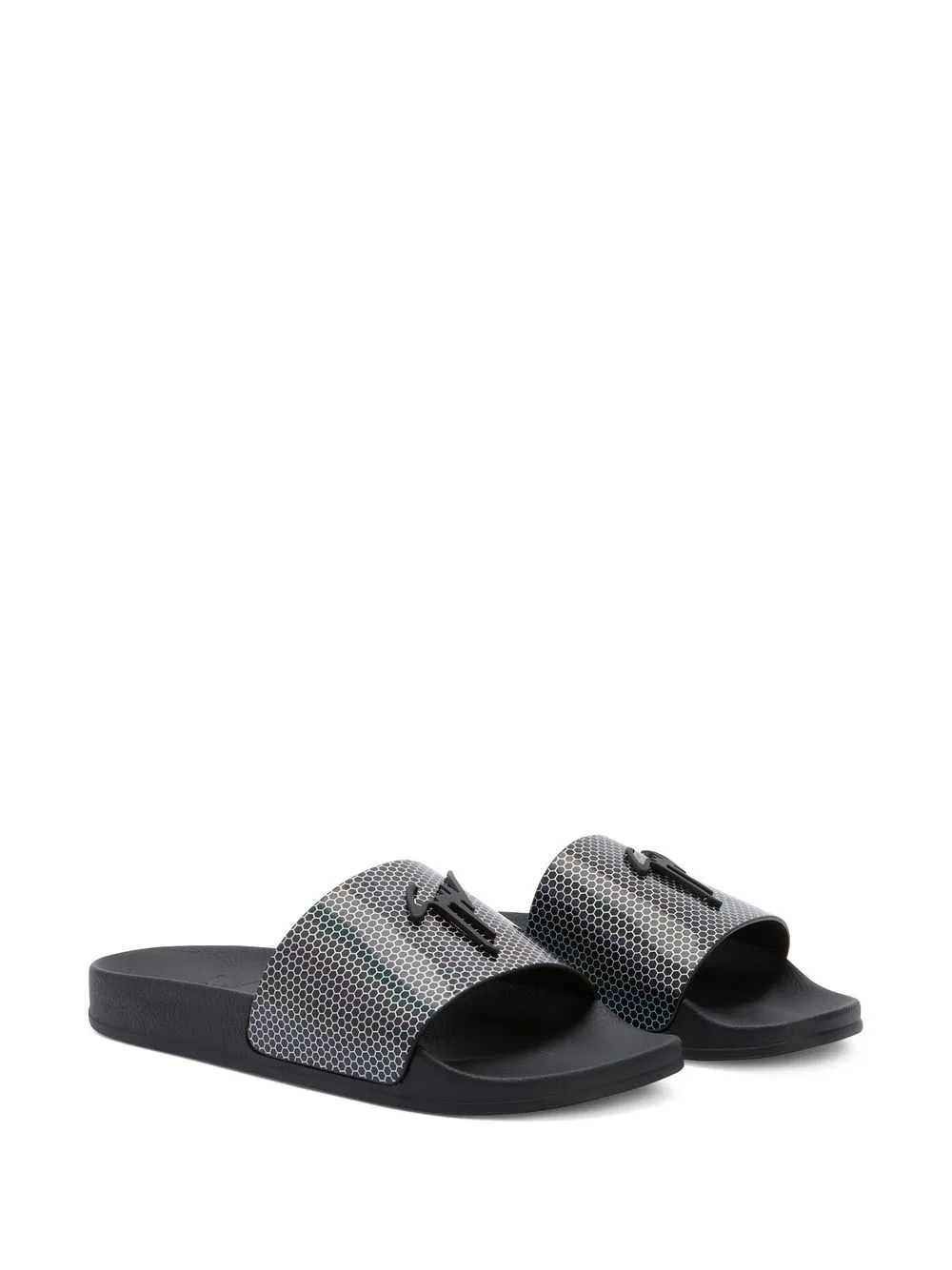 Men Giuseppe Zanotti Brett Geometric-print Slides 4 Men Giuseppe Zanotti Brett Geometric-print Slides - Image 2