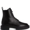 Men Giuseppe Zanotti Adric Leather Combat Boots -Giuseppe Zanotti 18425076 39843489 1000