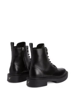 Men Giuseppe Zanotti Adric Leather Combat Boots -Giuseppe Zanotti 18425076 39843490 1000