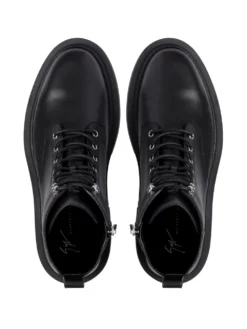 Men Giuseppe Zanotti Adric Leather Combat Boots -Giuseppe Zanotti 18425076 39843494 1000