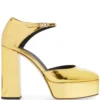 Women Giuseppe Zanotti Bebe Metallic Platform Pumps -Giuseppe Zanotti 18425104 39794719 1000