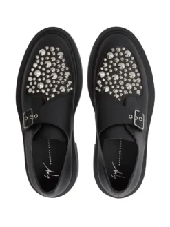 Men Giuseppe Zanotti Adric Studded Leather Loafers -Giuseppe Zanotti 18464891 39845555 1000