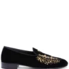 Men Giuseppe Zanotti Alvaro Studded Velvet Loafers