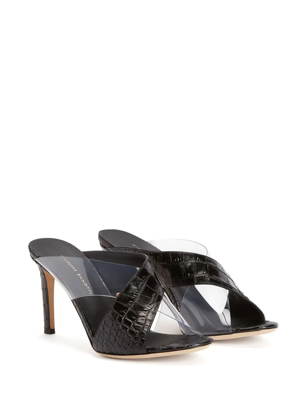 Women Giuseppe Zanotti Bella Plexi Cross-strap Mules 4 Women Giuseppe Zanotti Bella Plexi Cross-strap Mules - Image 2