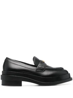 Women Giuseppe Zanotti Logo-plaque Leather Loafers