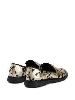 Men Giuseppe Zanotti Snake-effect Paint-splatter Leather Loafers -Giuseppe Zanotti 19205915 45148215 1000