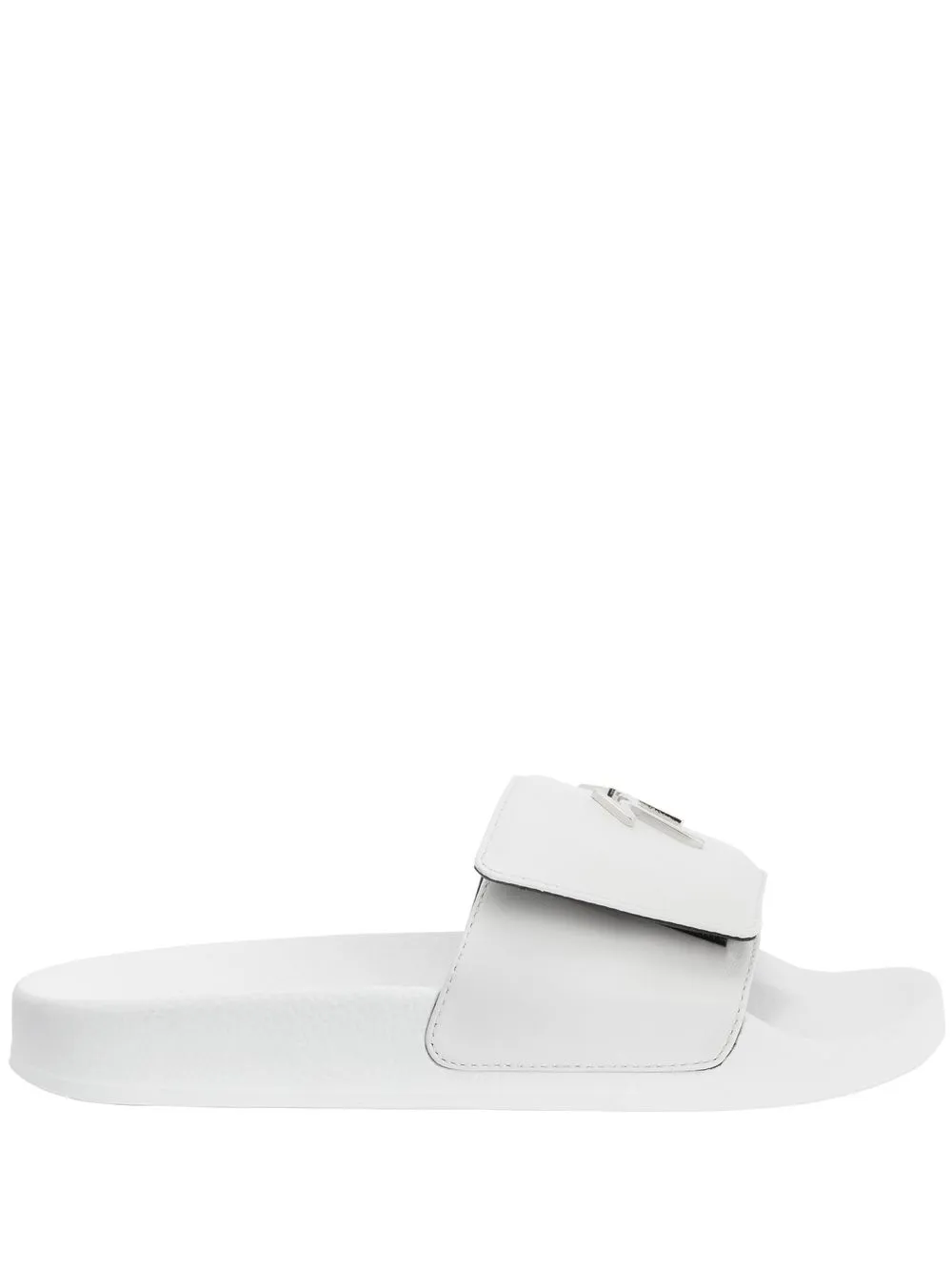Women Giuseppe Zanotti Signature-plaque Touch-strap Slides 3 Women Giuseppe Zanotti Signature-plaque Touch-strap Slides