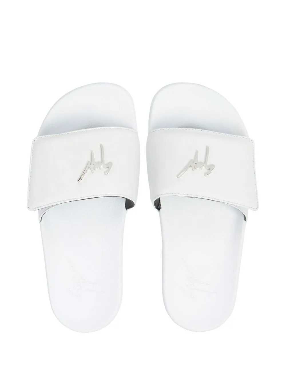 Women Giuseppe Zanotti Signature-plaque Touch-strap Slides 6 Women Giuseppe Zanotti Signature-plaque Touch-strap Slides - Image 4