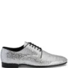 Men Giuseppe Zanotti Metallic-effect Lace-up Leather Loafers -Giuseppe Zanotti 19206395 45147387 1000