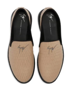 Men Giuseppe Zanotti Snake-effect Leather Loafers -Giuseppe Zanotti 19206405 45148112 1000