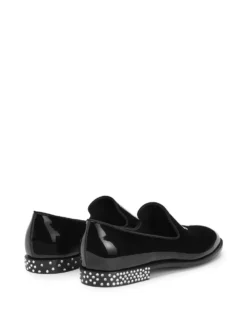 Men Giuseppe Zanotti Gatien Crystal-embellished Leather Loafers -Giuseppe Zanotti 19206592 43203102 1000