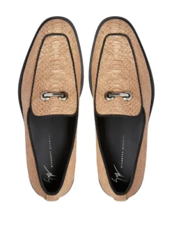 Men Giuseppe Zanotti Snakeskin Leather Loafers -Giuseppe Zanotti 19207009 42603561 1000