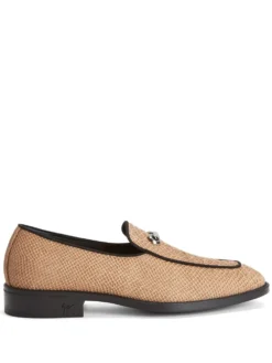 Men Giuseppe Zanotti Snakeskin Leather Loafers