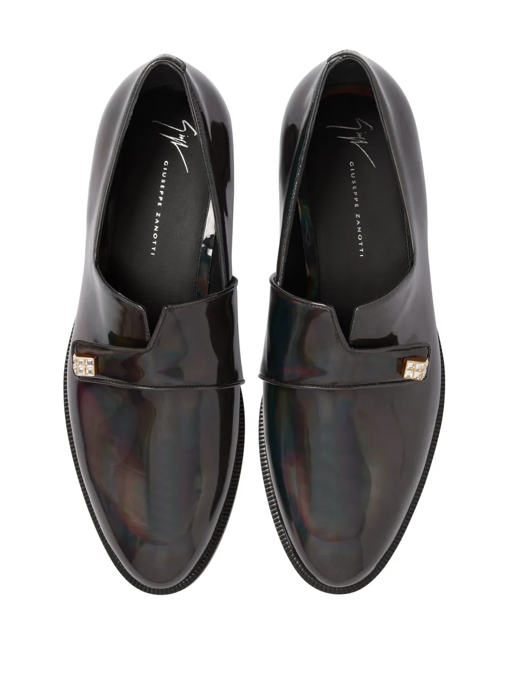 Men Giuseppe Zanotti Almond-toe Patent Leather Loafers 6 Men Giuseppe Zanotti Almond-toe Patent Leather Loafers - Image 4