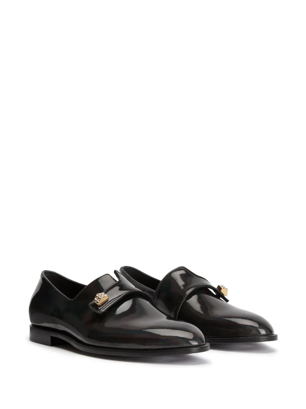 Men Giuseppe Zanotti Almond-toe Patent Leather Loafers 4 Men Giuseppe Zanotti Almond-toe Patent Leather Loafers - Image 2