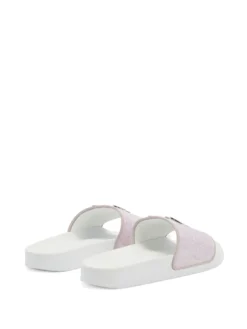 Women Giuseppe Zanotti Brett Glitter-detail Slide Sandals -Giuseppe Zanotti 19207121 42313705 1000
