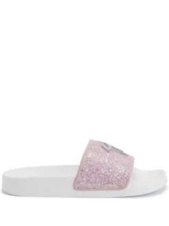 Women Giuseppe Zanotti Brett Glitter-detail Slide Sandals