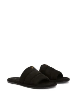 Men Giuseppe Zanotti Harmande Quilted Suede Slides -Giuseppe Zanotti 19207150 43202038 1000