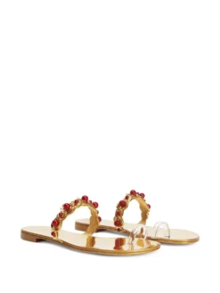 Women Giuseppe Zanotti Marguerithe Gem-stone Flat Sandals -Giuseppe Zanotti 19207174 42312371 1000