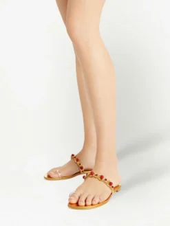 Women Giuseppe Zanotti Marguerithe Gem-stone Flat Sandals -Giuseppe Zanotti 19207174 42314237 1000