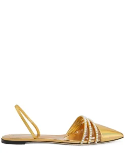 Women Giuseppe Zanotti Claralie Rhinestone-embellished Slingback Pumps