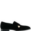 Men Giuseppe Zanotti Logo-plaque Velvet Loafers -Giuseppe Zanotti 19263349 42259696 1000