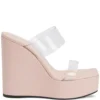 Women Giuseppe Zanotti Meissa Plexi Wedge Sandals -Giuseppe Zanotti 19398127 43519310 1000