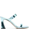Women Giuseppe Zanotti 90mm Metallic-finish Strappy Sandals -Giuseppe Zanotti 19510033 43527162 1000