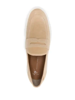 Women Giuseppe Zanotti Embossed-logo Suede Loafers -Giuseppe Zanotti 19577473 44775580 1000