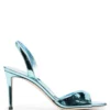 Women Giuseppe Zanotti Slingback Metallic Sandals -Giuseppe Zanotti 19724258 44133469 1000