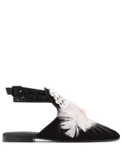 Women Giuseppe Zanotti Gioia Crystal-embellished Flat Sandals
