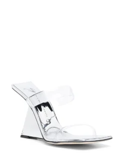 Women Giuseppe Zanotti Lilii Borea Transparent Wedge Mules -Giuseppe Zanotti 19812771 44432043 1000