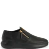 Men Giuseppe Zanotti Conley Zip Leather Loafers -Giuseppe Zanotti 20103693 50016705 1000