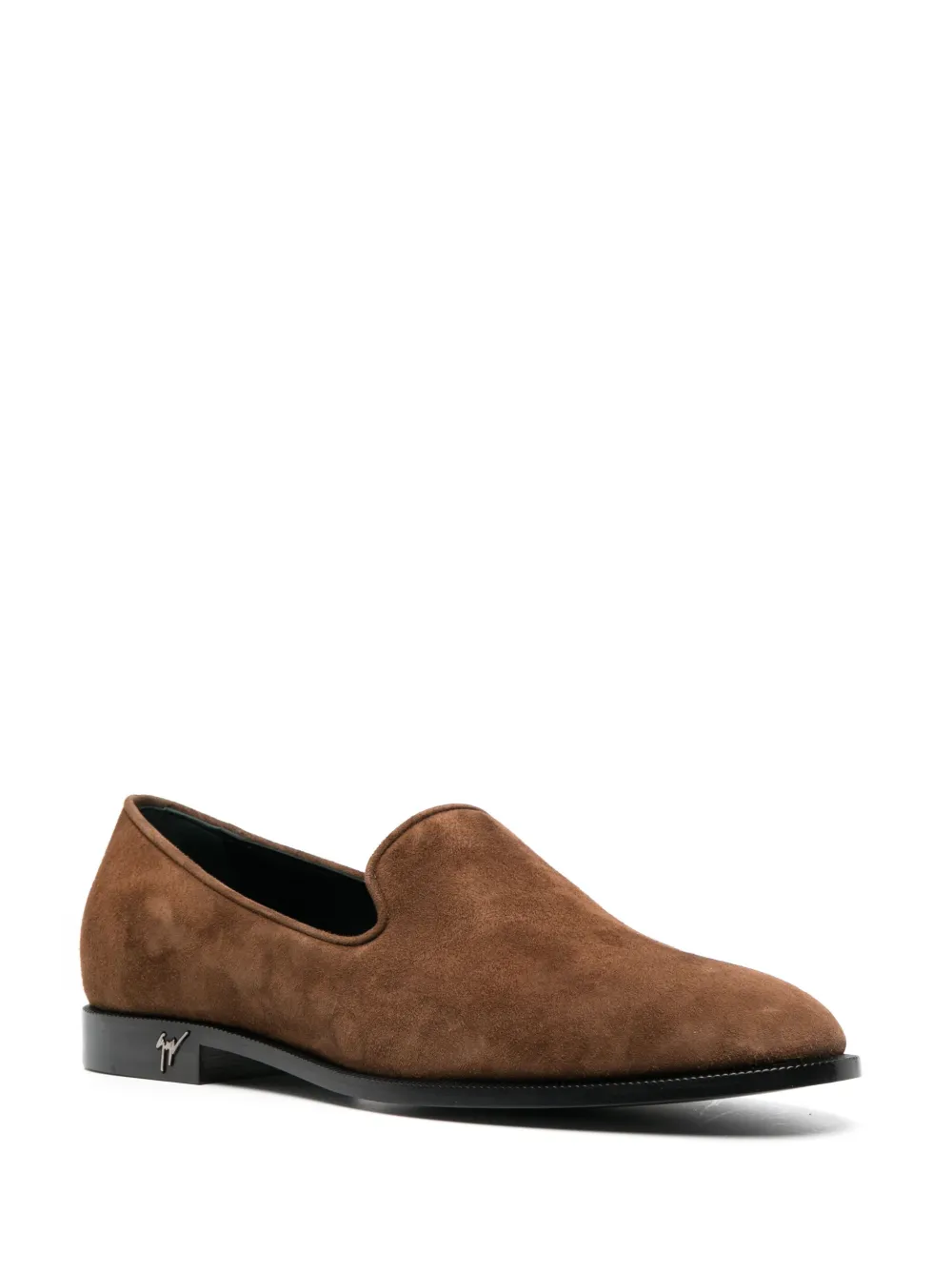 Men Giuseppe Zanotti Almond-toe Suede Loafers 4 Men Giuseppe Zanotti Almond-toe Suede Loafers - Image 2