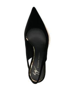 Women Giuseppe Zanotti Virgyn 105mm Slingback Leather Pumps -Giuseppe Zanotti 20323459 50704000 1000